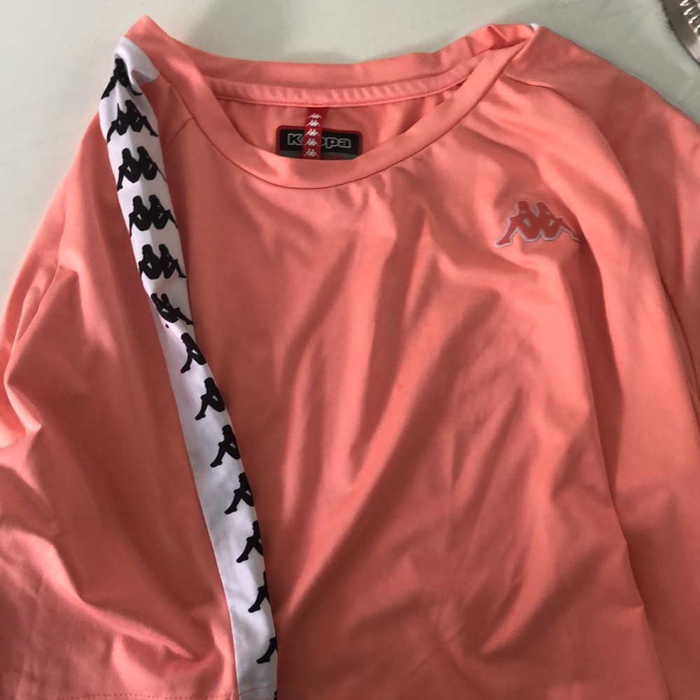 Coral Kappa Crop Top